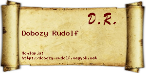 Dobozy Rudolf névjegykártya