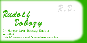 rudolf dobozy business card